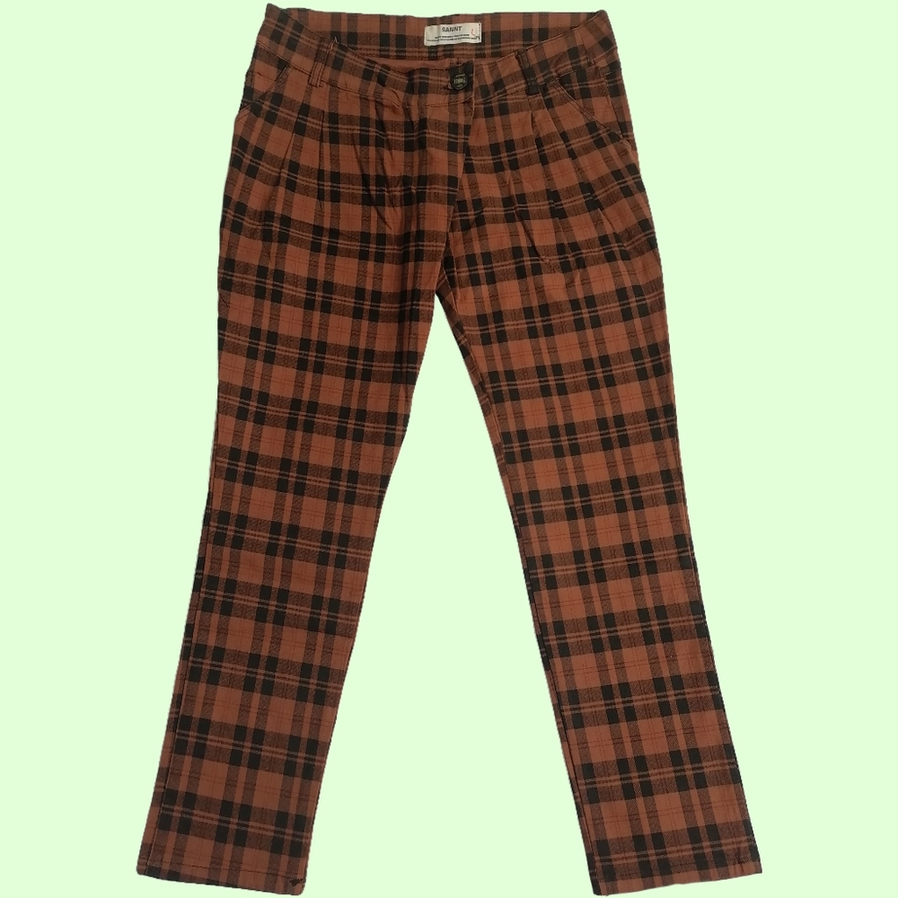 🦉🦉sz 30", high waist plaid straight leg pants